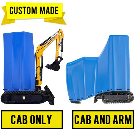 mini digger cab covers|custom made mini excavator covers.